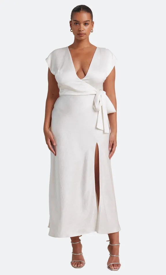 Bec Bridge Event Wear Dresses THE DREAMER WRAP DRESS Ivory 8211 Women
