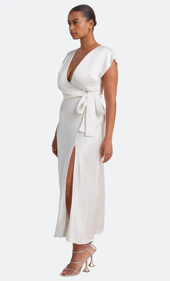Bec Bridge Event Wear Dresses THE DREAMER WRAP DRESS Ivory 8211 Women