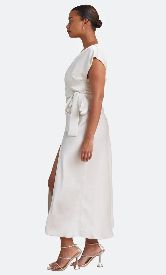 Bec Bridge Event Wear Dresses THE DREAMER WRAP DRESS Ivory 8211 Women