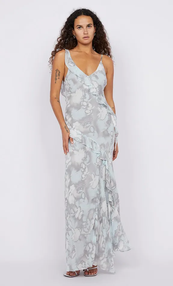 Bec Bridge Event Wear Dresses ZABELLE FRILL DRESS Moonshadow 8211 Women