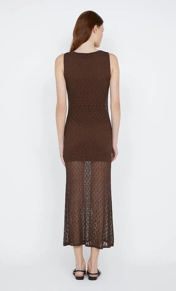 Bec Bridge Maxi Dresses AURORA KEYHOLE DRESS Choc 8211 Women