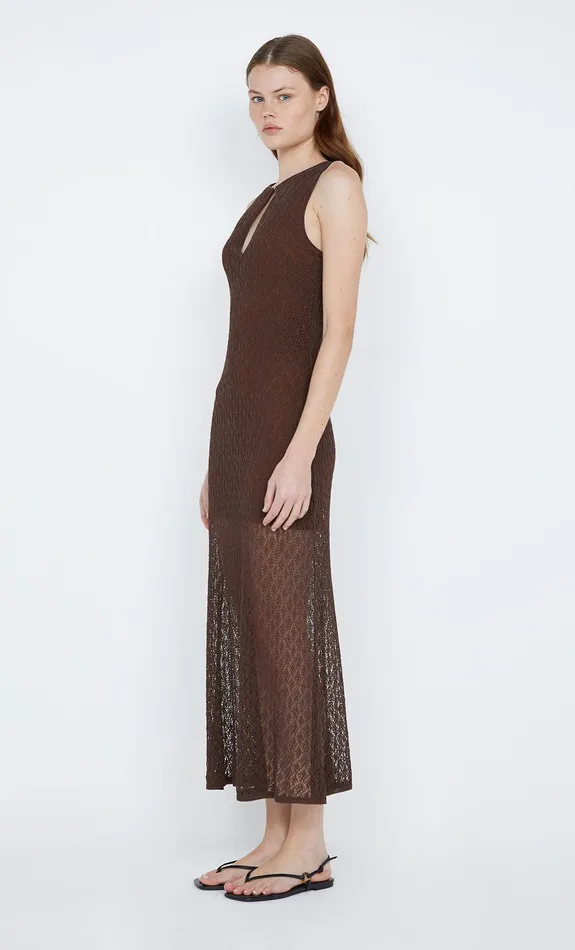 Bec Bridge Maxi Dresses AURORA KEYHOLE DRESS Choc 8211 Women