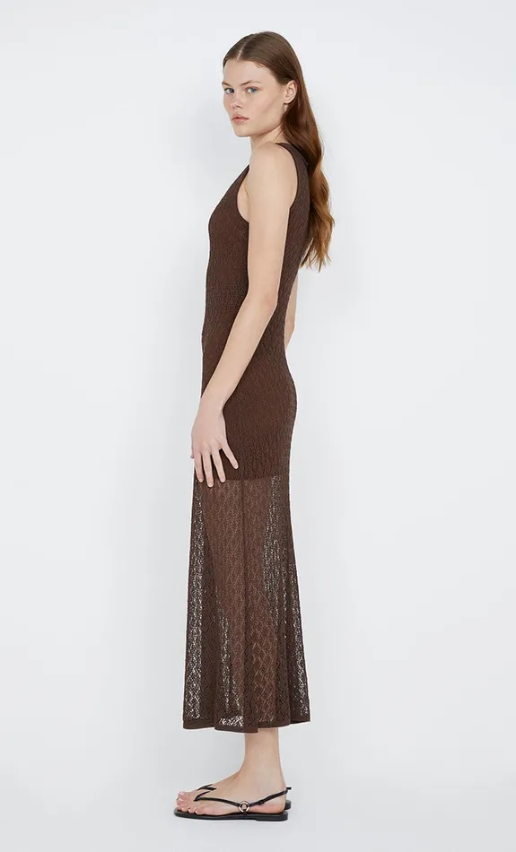 Bec Bridge Maxi Dresses AURORA KEYHOLE DRESS Choc 8211 Women