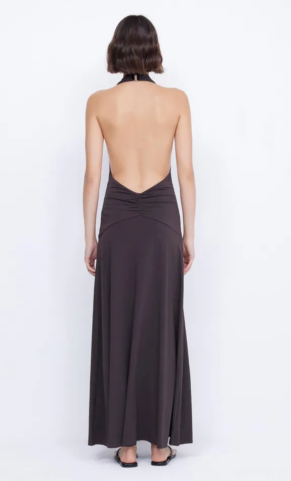 Bec Bridge Maxi Dresses BLANCHE HALTER MAXI DRESS Espresso 8211 Women