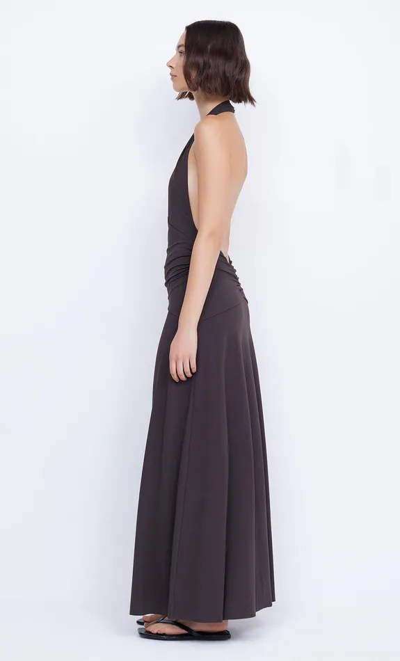Bec Bridge Maxi Dresses BLANCHE HALTER MAXI DRESS Espresso 8211 Women