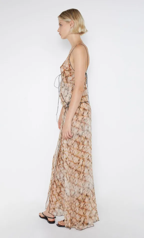 Bec Bridge Maxi Dresses CIEL WRAP MAXI DRESS Geo Shibori 8211 Women