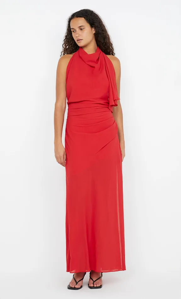Bec Bridge Maxi Dresses CLARICE DRAPE DRESS Rouge 8211 Women