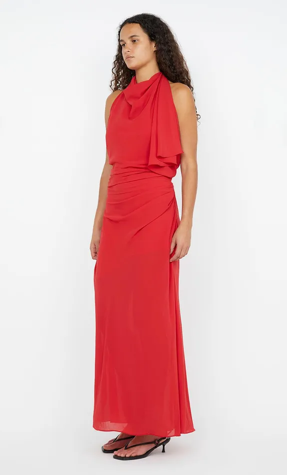 Bec Bridge Maxi Dresses CLARICE DRAPE DRESS Rouge 8211 Women