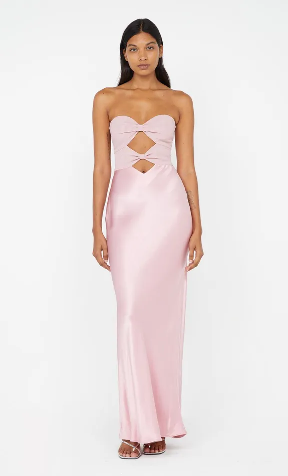 Bec Bridge Maxi Dresses HALLE STRAPLESS DRESS Dusty Pink 8211 Women