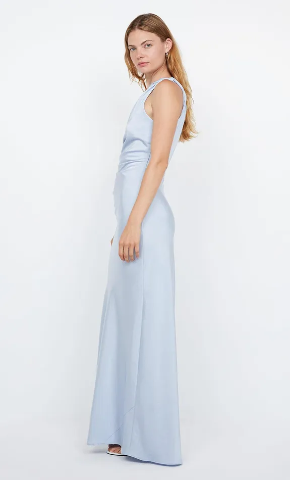 Bec Bridge Maxi Dresses LUNETTA ASYM DRESS Dusty Blue 8211 Women