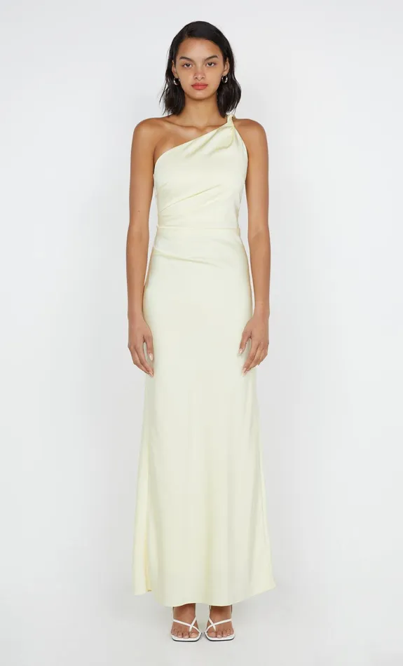 Bec Bridge Maxi Dresses LUNETTA ASYM DRESS Ice Yellow 8211 Women
