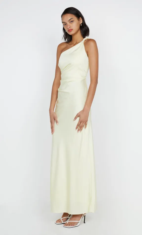 Bec Bridge Maxi Dresses LUNETTA ASYM DRESS Ice Yellow 8211 Women