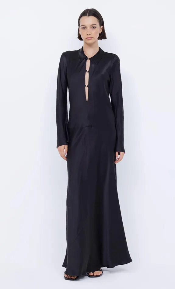 Bec Bridge Maxi Dresses ORLA LONG SLEEVE MAXI DRESS Black 8211 Women