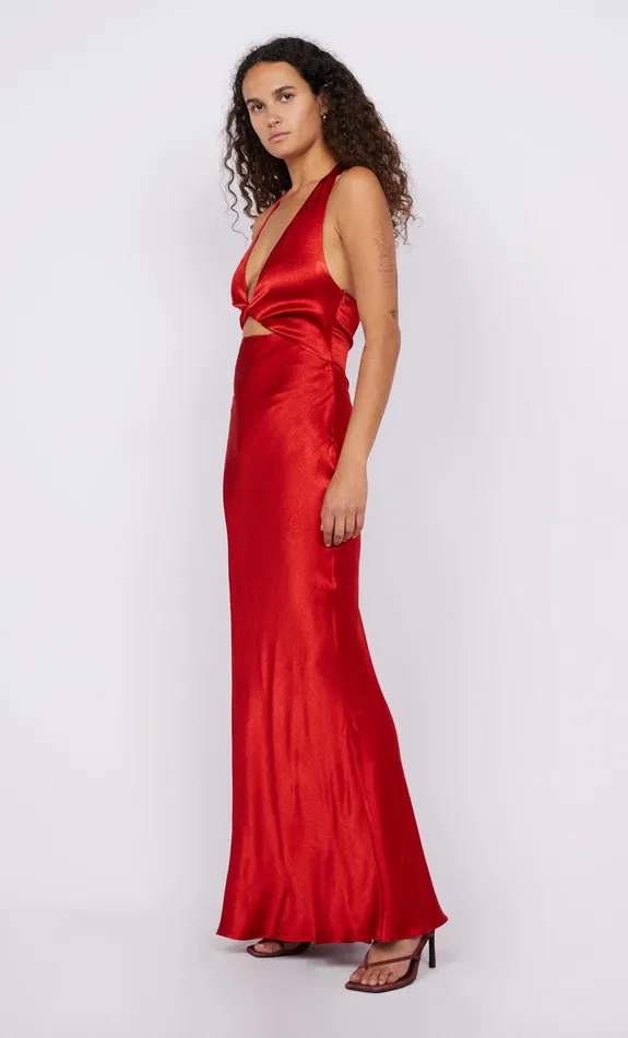 Bec Bridge Maxi Dresses SABIA TWIST DRESS Rouge 8211 Women