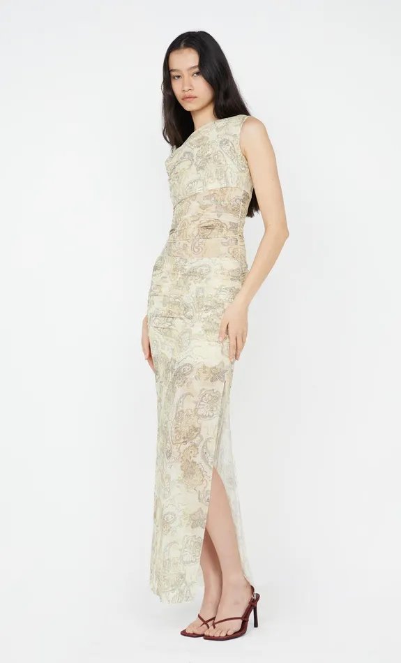 Bec Bridge Maxi Dresses SHYLA OFF SHOULDER DRESS Faded Paisley 8211 Women