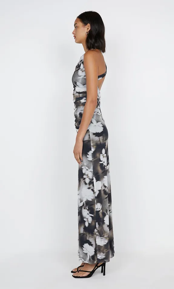Bec Bridge Maxi Dresses SOLENE ASYM DRESS Dark Blurred Floral 8211 Women