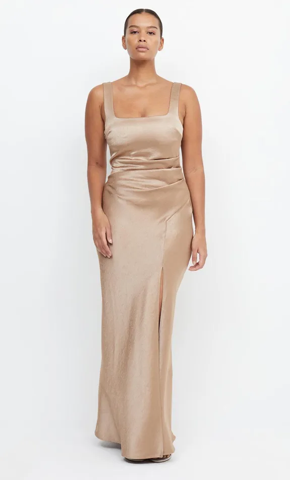 Bec Bridge Maxi Dresses THE DREAMER SQUARE NECK DRESS Golden 8211 Women