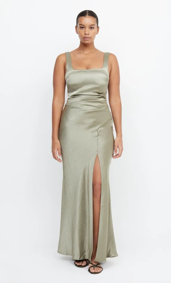 Bec Bridge Maxi Dresses THE DREAMER SQUARE NECK DRESS Sage 8211 Women