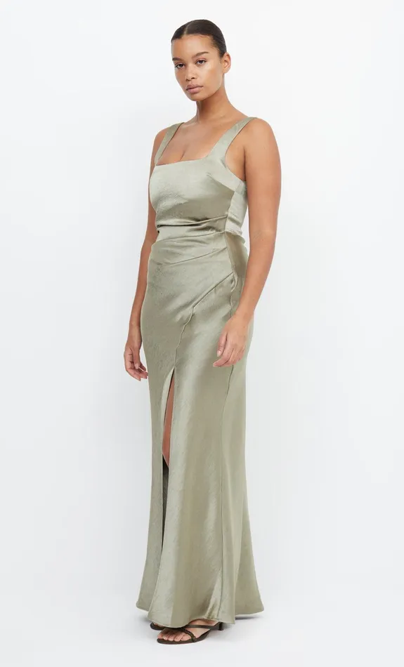Bec Bridge Maxi Dresses THE DREAMER SQUARE NECK DRESS Sage 8211 Women