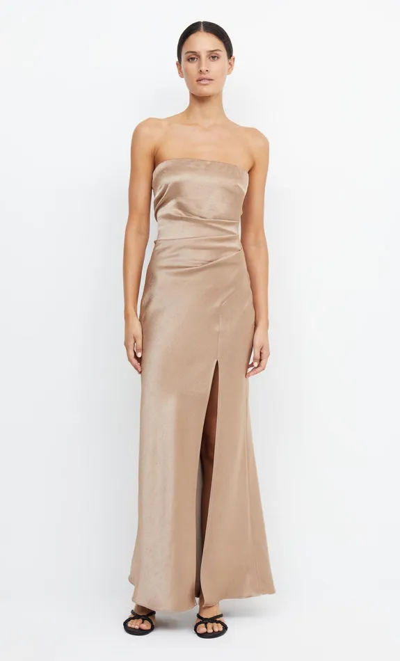 Bec Bridge Maxi Dresses THE DREAMER STRAPLESS DRESS Golden 8211 Women