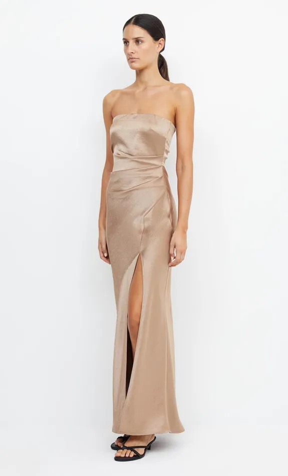 Bec Bridge Maxi Dresses THE DREAMER STRAPLESS DRESS Golden 8211 Women