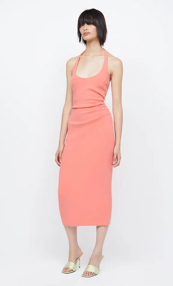 Bec Bridge Midi Dresses CYNDIE HALTER MIDI DRESS Coral 8211 Women