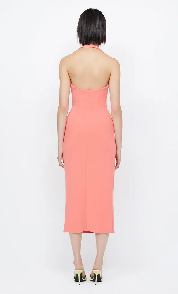 Bec Bridge Midi Dresses CYNDIE HALTER MIDI DRESS Coral 8211 Women