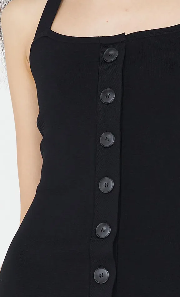 Bec Bridge Mini Dresses ILORA KNIT HALTER MINI DRESS Black 8211 Women