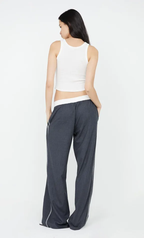 Bec Bridge Pants ASTER DRAWSTRING PANT Charcoalwhite 8211 Women