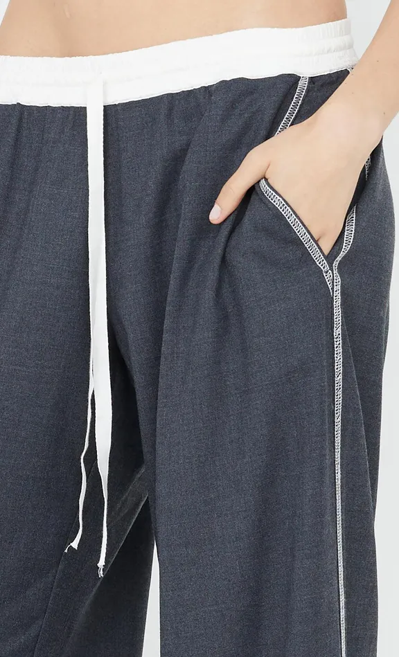Bec Bridge Pants ASTER DRAWSTRING PANT Charcoalwhite 8211 Women