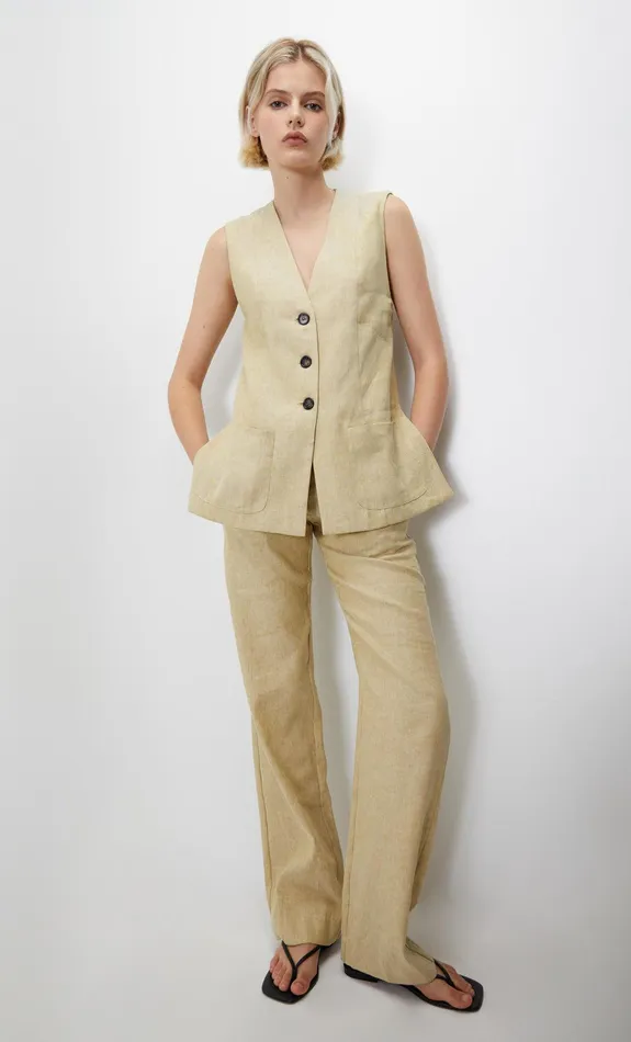 Bec Bridge Pants NEVA STRAIGHT LEG PANT Straw 8211 Women