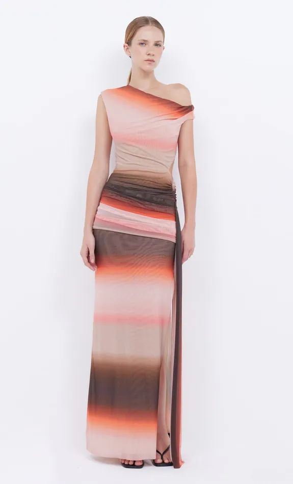 Bec Bridge Prom Dresses LOUNA ASYM DRESS Chocpink Ombre 8211 Women