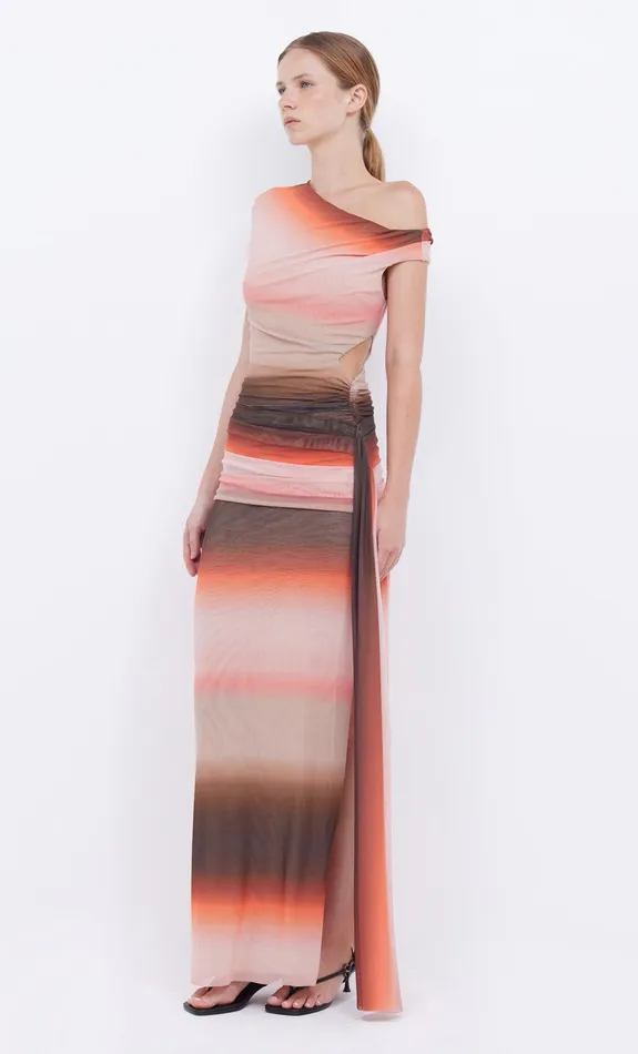 Bec Bridge Prom Dresses LOUNA ASYM DRESS Chocpink Ombre 8211 Women