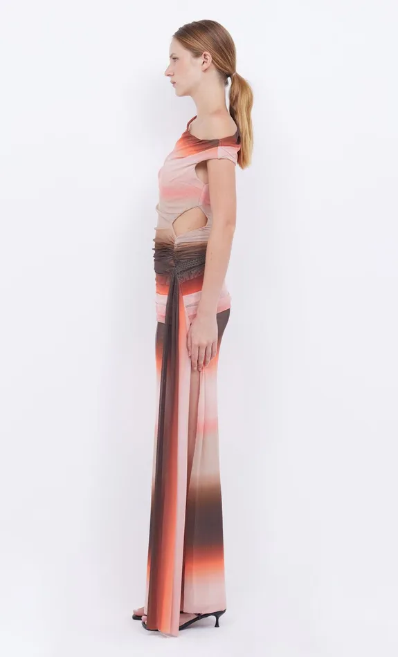 Bec Bridge Prom Dresses LOUNA ASYM DRESS Chocpink Ombre 8211 Women
