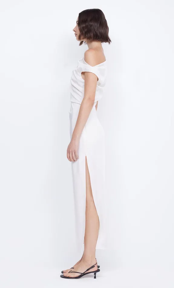 Bec Bridge Prom Dresses ROCHELLE ASYM MIDI DRESS Cream 8211 Women