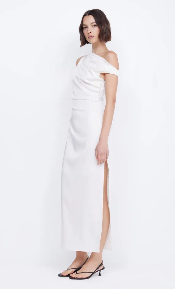 Bec Bridge Prom Dresses ROCHELLE ASYM MIDI DRESS Cream 8211 Women