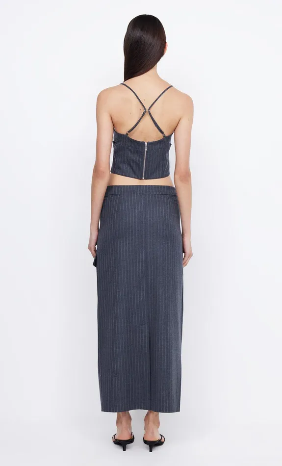 Bec Bridge Tops PINE CORSET TOP Charcoal Pinstripe 8211 Women