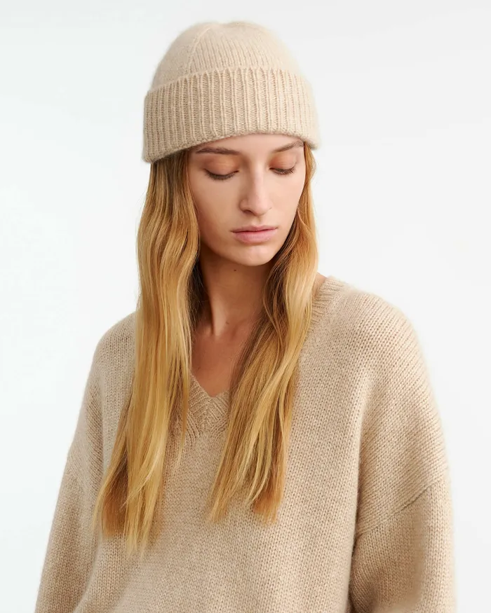 Belts and Accessories Nili Lotan Women CAMARI CASHMERE HAT Black