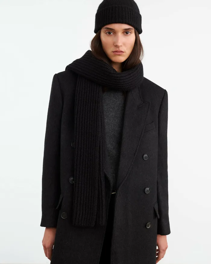 Belts and Accessories Nili Lotan Women CAMARI CASHMERE HAT Black