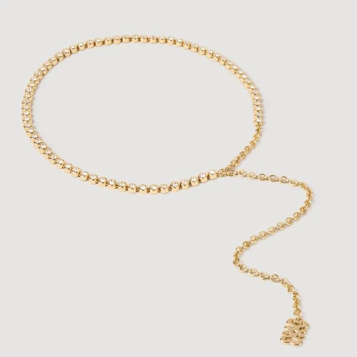 Belts Women SANDRO Rhinestone Jewellery Belt Gold