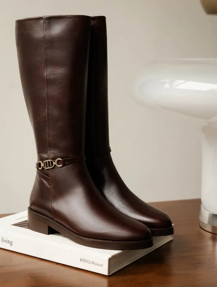 Bianca Irish Coffee Women Bobbies Knee High Boots