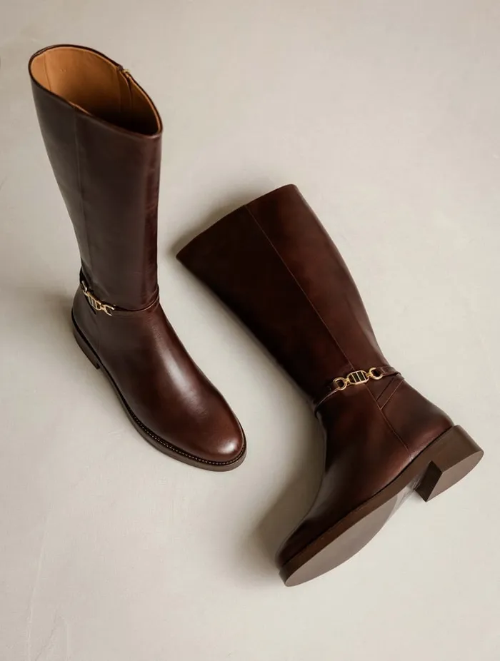 Bianca Irish Coffee Women Bobbies Knee High Boots