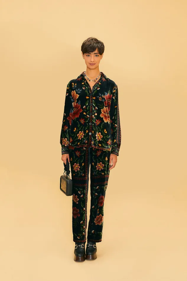 Black Macaws Garden Pants Women Farm Rio Pants