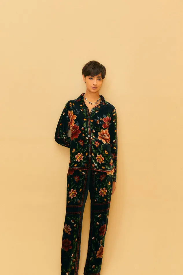 Black Macaws Garden Pants Women Farm Rio Pants