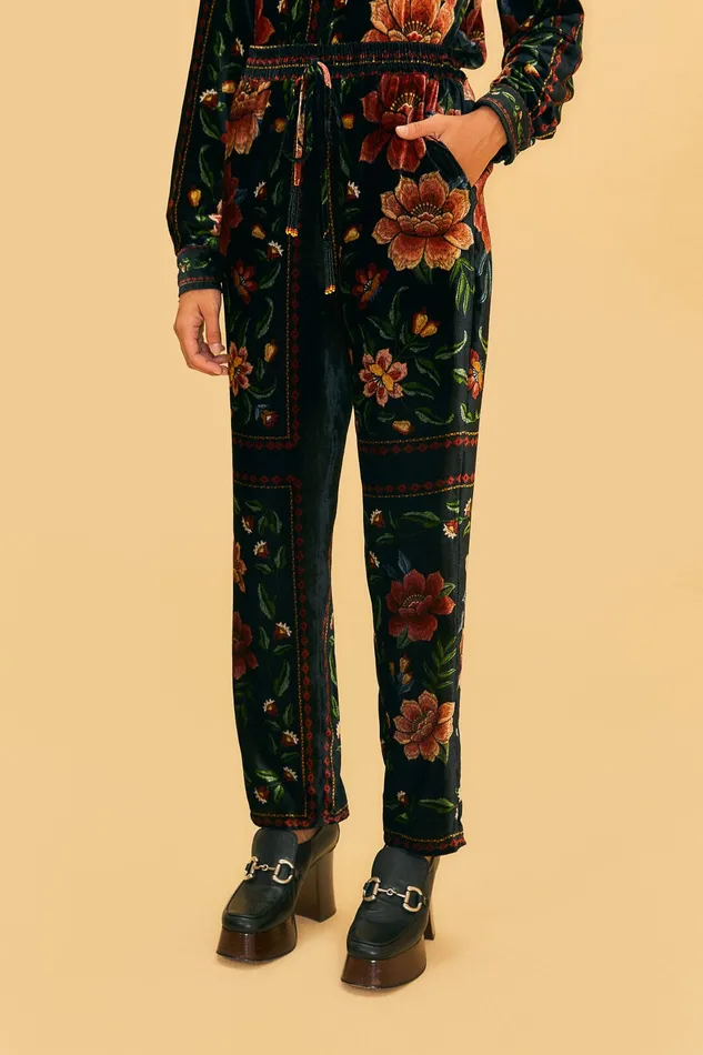 Black Macaws Garden Pants Women Farm Rio Pants