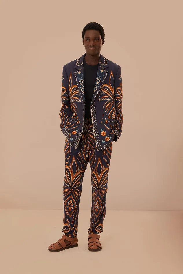 Blue Pineapple Ikat Blazer Women Farm Rio Blazers