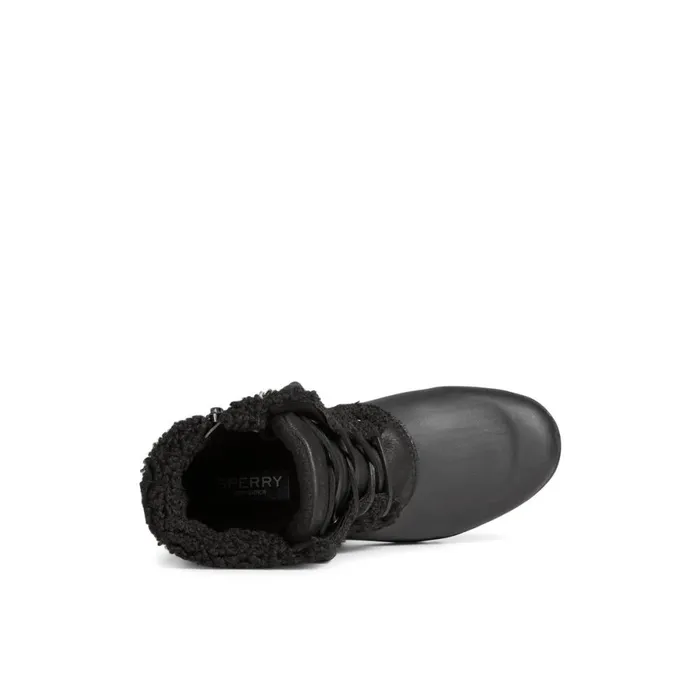 Boots Women Sperry Maritime Repel Teddy Trim Snow Boot Black