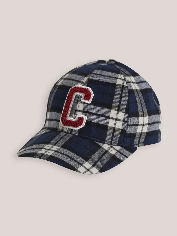 Boys Cyrillus Accessories Check Cap Carreaux Marine