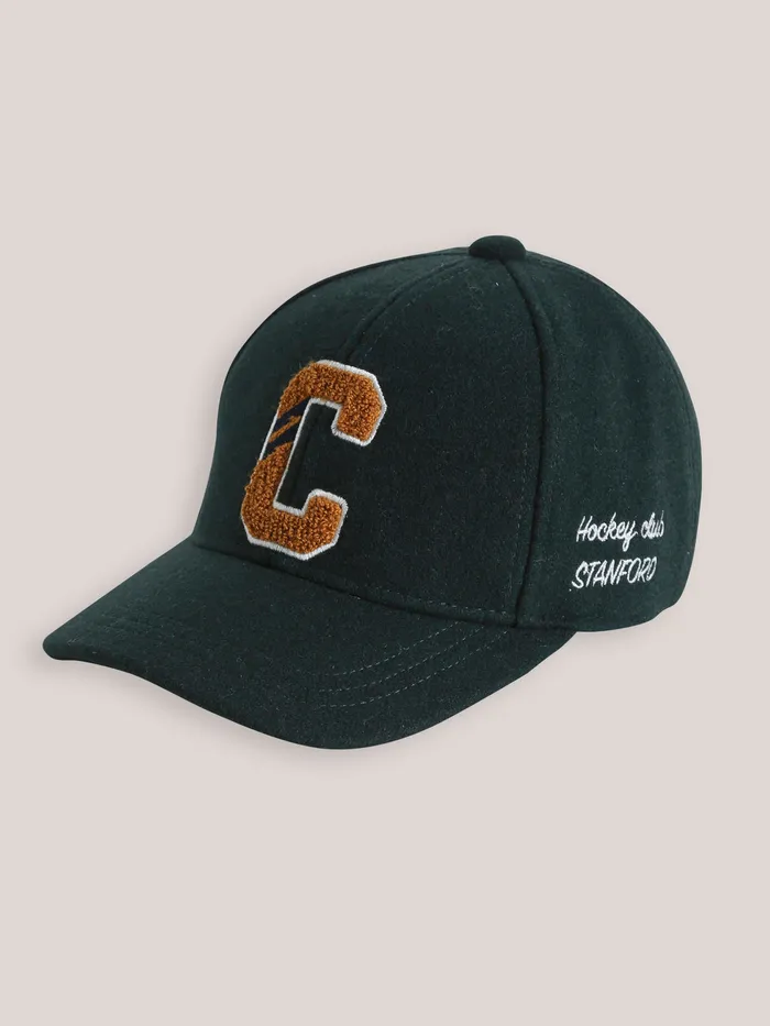 Boys Cyrillus Accessories Child039s Felt Cap Vert Anglais