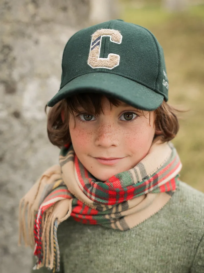 Boys Cyrillus Accessories Child039s Felt Cap Vert Anglais